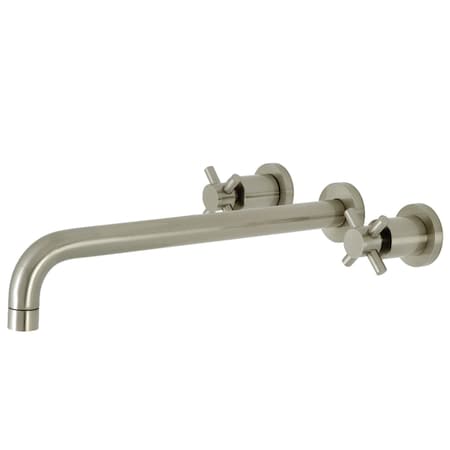 Kingston Brass KS8048DX Wall Mount Tub Faucet, Brushed Nickel KS8048DX
